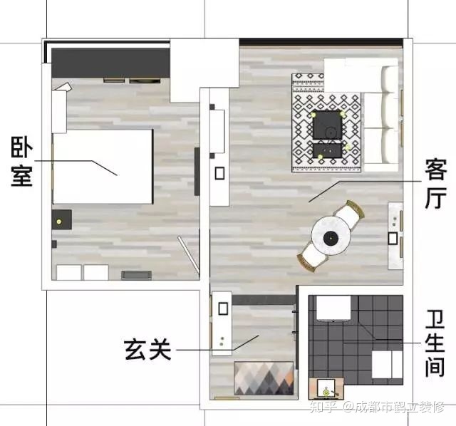 二手房改建，40平米一室一廳公寓改造（附改造前后對(duì)比圖）